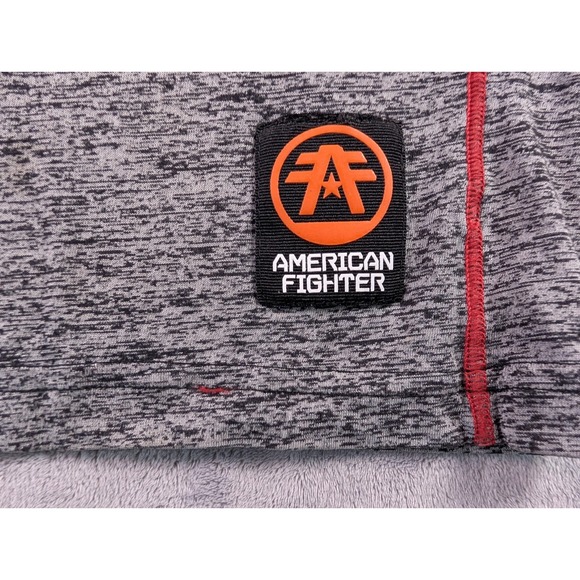 American Fighter Men's T-Shirt Double Sided Thin Black & Red Tee in Large - Picture 6 of 9